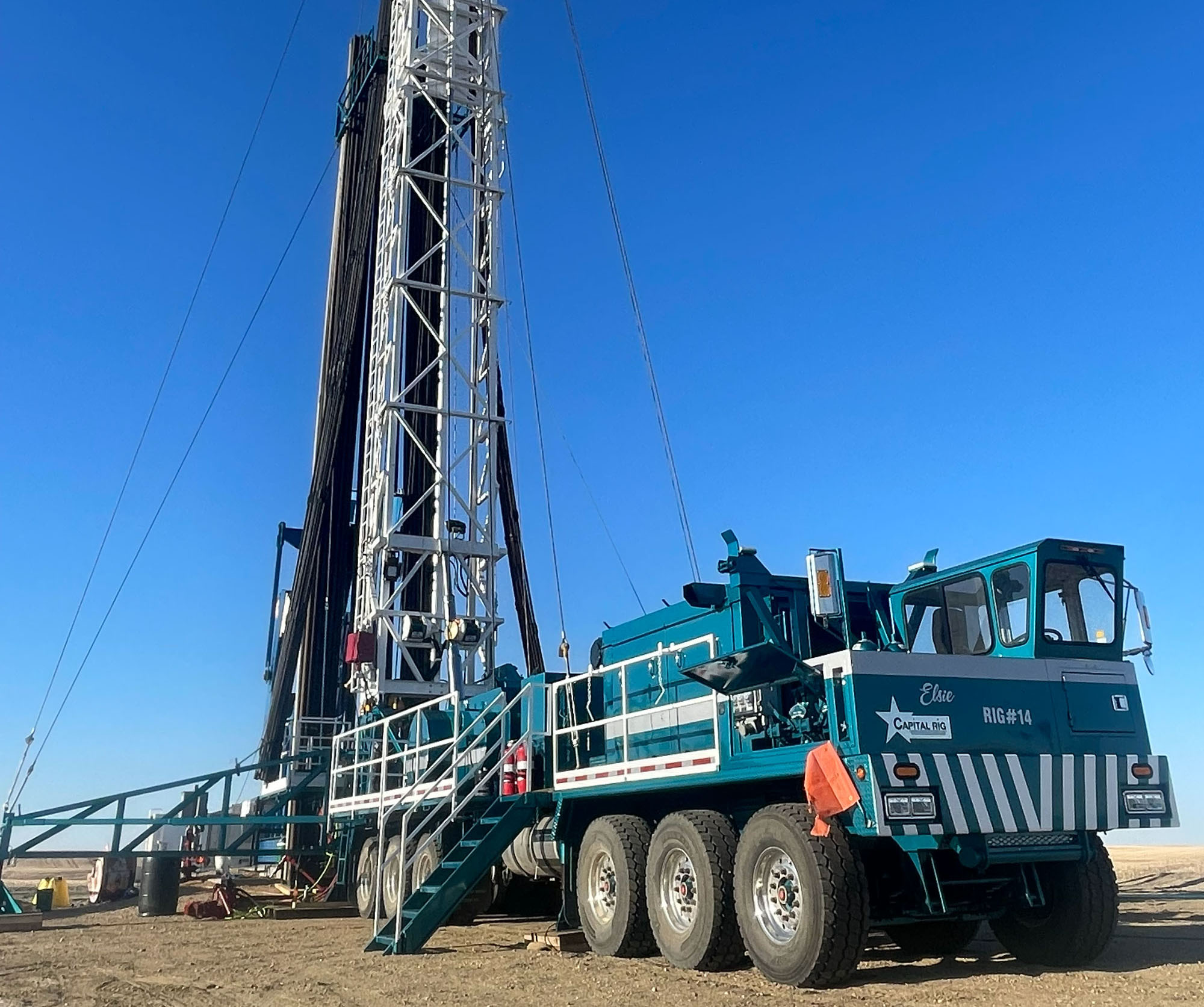 Oil pump in the outdoor work